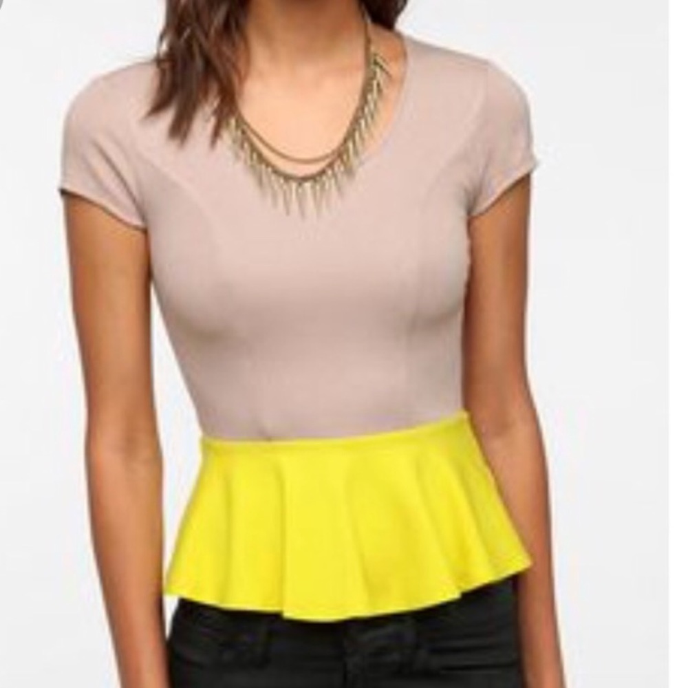 Neon Peplum Top